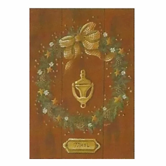 Christmas Wreath Mini Flag