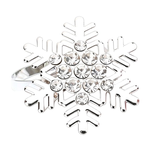 Christmas Wreath Napkin Rings Metal Xmas Napkin Ring Holders for Cloth Napkins, Christmas Holiday Party Dinner Table Decoration