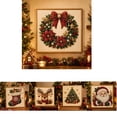 thumbnail image 1 of Christmas Wreath Pearl Diamond Painting Kits for Adults, 5D DIY Christmas Pearl Diamond Painting Art Kit for Beginners, Christmas Tree DIY Special Shape Pearl Gem Crafts for Home Wall Decor, 1 of 6