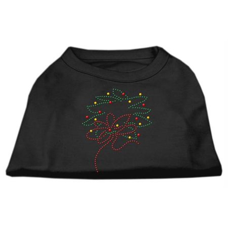 Christmas Wreath Rhinestone Shirt Black XS - 8