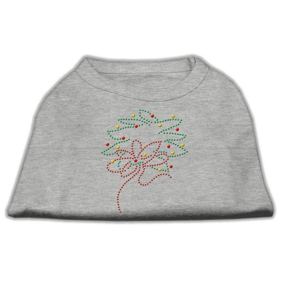 Christmas Pet Dog Cat Shirt Rhinestone, "Christmas Wreath"