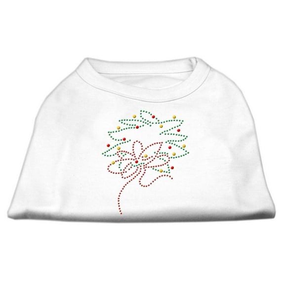 Christmas Pet Dog Cat Shirt Rhinestone, "Christmas Wreath"