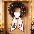 Monogram G Christmas Wreath Sash, 27
