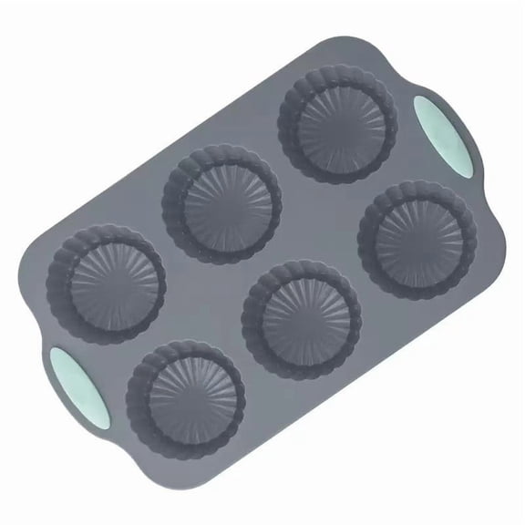 Christmas Wreath Shaped 6-Hole Silicone Mold Multi-Purpose DIY Ice Cube Cake Soap Making Tray Holiday Party Decor Tool