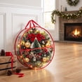 thumbnail image 1 of Christmas Wreath Storage Bag 24 inch with Zippered Opening and Carry Handles, Round Wreath Storage Container for Artificial Holiday Wreaths, Closet, Garage and Attic Organization, 1 of 6
