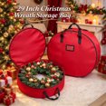 thumbnail image 1 of Christmas Wreath Storage Bag 29 inch with Zippered Opening, Carry Handles and Storage Pocket, Round Wreath Storage Container for Christmas Wreaths, Garlands and Seasonal Door Decorations, 1 of 6