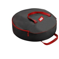 Christmas Wreath Storage Bag, 600D Cloth Christmas Tree Finishing Bag, Round Holiday Decoration Organizer With Handles And Zipper Closure, Insect-Proof Storage Bag For Christmas Decor