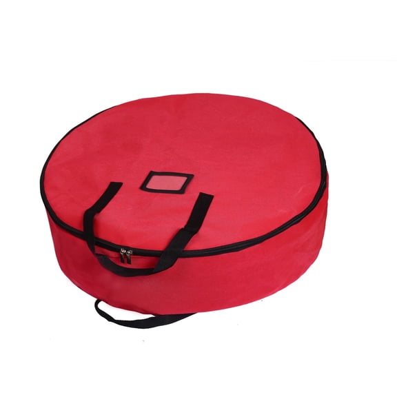 Christmas Wreath Storage Bag - Durable, Oxford Cloth, Zipper, Sturdy Carry Handles, - Ideal Home, Garage Organization for Seasonal Holiday Wreath Decorations (30")