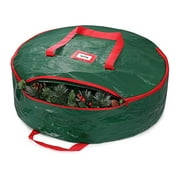 Christmas Wreath Storage Bag Garland Holiday Xmas Wreaths Holder Fits Up to 30 Inch Holiday Xmas Waterproof Zippered Bag with Carry Handles