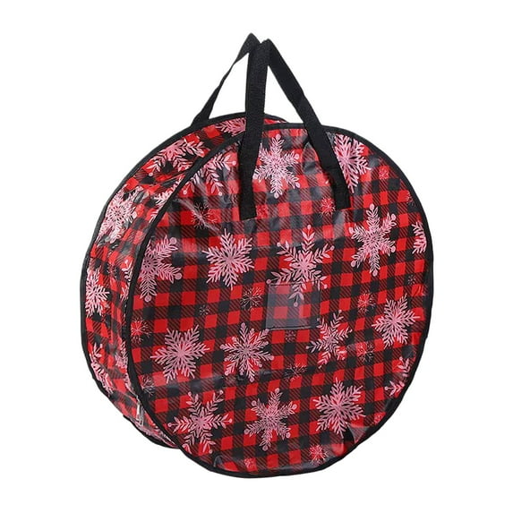 Christmas Wreath Storage Bag Home Textile Organizer Durable Holiday Container With Reinforced Handle For Xmas Decorations
