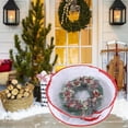 thumbnail image 1 of Christmas Wreath Storage Container Clear Christmas Wreath Storage Bag, Dual Zipper and Handles Premium Wreath Storage Organizer Box (White), 1 of 6