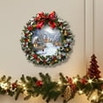 thumbnail image 1 of Christmas Wreath Wall Sticker, Holiday Wall Decal Removable Xmas Wall Decoration for Living Room, Bedroom & Fireplace, 1 of 5