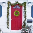 thumbnail image 1 of Christmas Wreath, Xmas Door Wreath with Hanger, Christmas Decor Winter Wreath with Red White Berry Pine Cone Eucalyptus, Artificial Wreath Decorations for Indoor Outdoor Use, 1 of 9