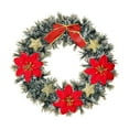 thumbnail image 1 of Christmas Wreath for Front Door, Artificial Pine Cone Berry Bow Decoration for Indoor Outdoor Decor(D), 1 of 6