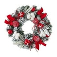 thumbnail image 1 of Christmas Wreath for Front Door, Red PVC Holiday Wall Hanging Decor for Indoor Outdoor Entryway Decorations(Red), 1 of 6