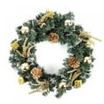 thumbnail image 1 of Christmas Wreath with Battery Powered LED Light String Ambient Light Wreath Front Door Hanging Garland Holiday Home Decorations, 1 of 6