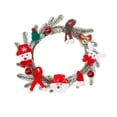 thumbnail image 1 of Christmas Wreath with Bell, Holiday Indoor Outdoor Decorative Garland Window Door Hanging Party Favor, 1 of 6