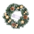 thumbnail image 1 of Christmas Wreath with Berries, Pine Cones & Red Balls, 8" Holiday Decoration for Door, Window, Fireplace, Indoor & Outdoor Use, 1 of 5