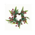 thumbnail image 1 of Christmas Wreath with Red Berries & Pinecones | Festive Candlestick Centerpiece for Holiday Table & Mantel Decor | Elegant Seasonal Home Accent, 1 of 1