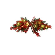 Christmas Wreaths,27.6Inch Artificial Christmas Swag,Pine and Berry Swag Wreath for Front Door Window Mantels Wall Home Decor