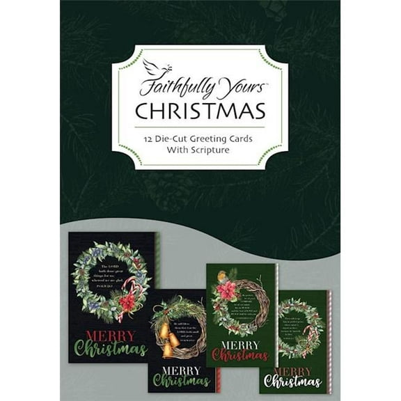 Card-Boxed-Value-Christmas Wreaths-Christmas Assorted (Box Of 12)