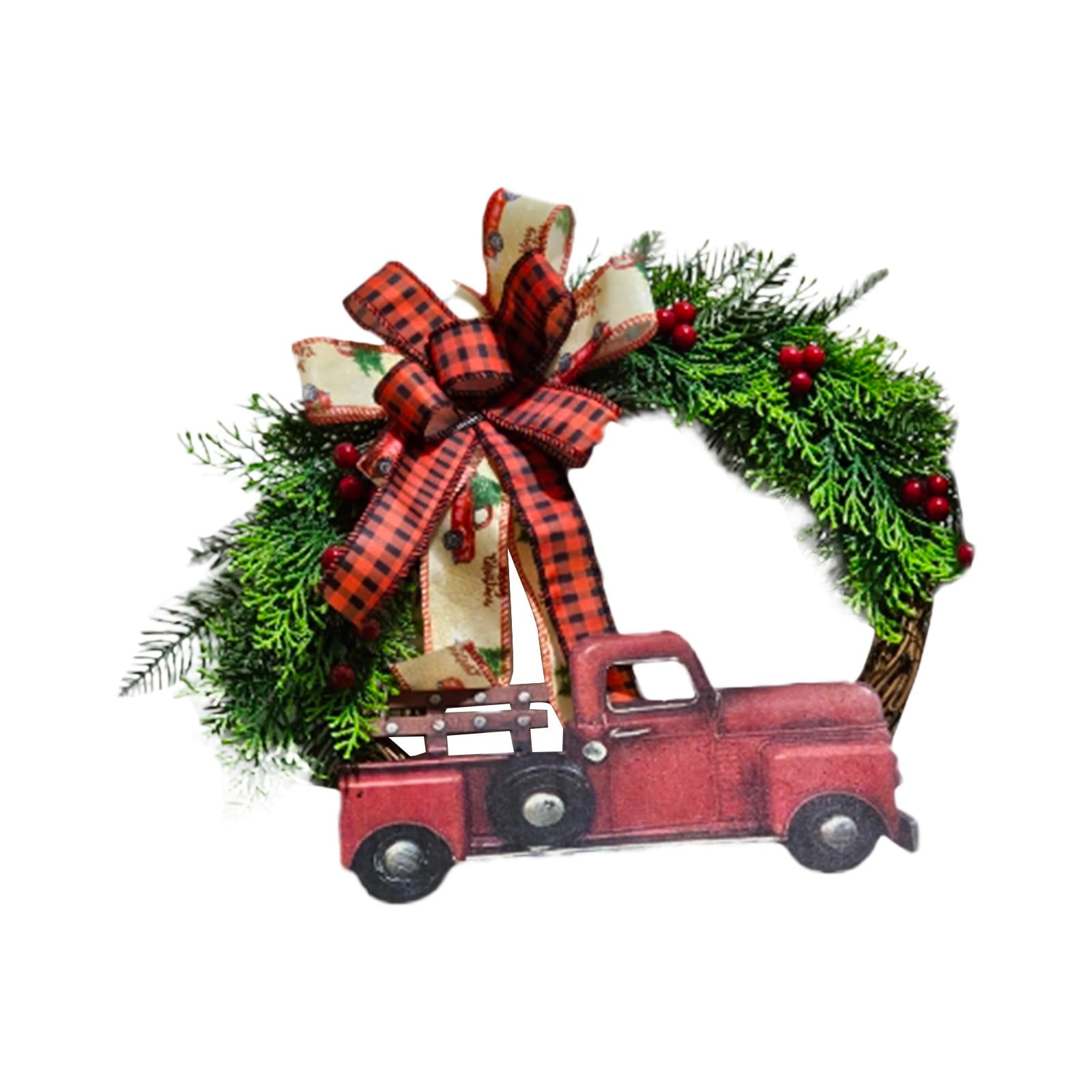 🌼 Christmas Wreaths Christmas Decoration Red Truck Garland Door Hanging Hangers - Walmart.com