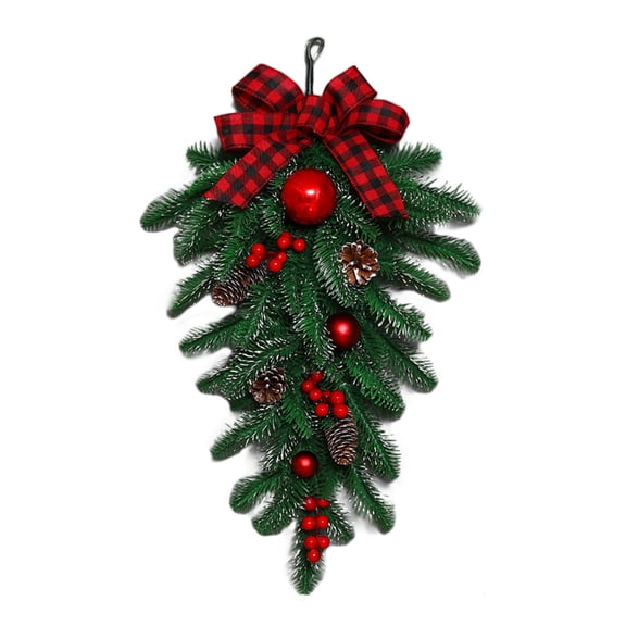 Christmas Wreaths for Front Door, Winter Decor Christmas Wreath for Front Door/ Inverted Christmas Wreath Garland/Wreath Fall /Wreath for Indoor Outdoor Home Door/Christmas Wreath /Christmas Tree