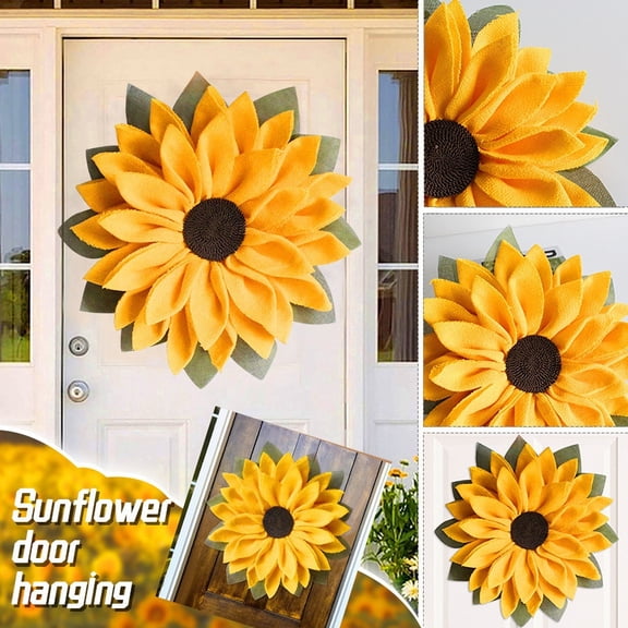 Christmas Wreaths for Windows, Sunflower Wreath Wreath Garden Sunflower Decoration Wreath Thanksgiving, Christmas Door Wreath, Christmas Decorations, Christmas Decorations Outdoor