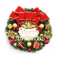 thumbnail image 1 of Christmas Wreaths for Front Door, Wreath with Bowknot Merry Christmas Letter for Holiday Decoration; 11.81inches, 1 of 2