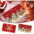 thumbnail image 1 of Christmas Xmas Door Floor Mat 17x30 Inch, Snowman Red, 1 of 6