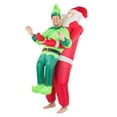 thumbnail image 1 of Christmas Xmas Santa's Elf Helper Inflatable Costume for Adults (One Size), 1 of 5
