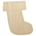thumbnail image 1 of Christmas Xmas Stocking Doodle Wood Shape Unfinished Piece Cutout Craft DIY Projects - 4.70 Inch Size - 1/8 Inch Thick, 1 of 7