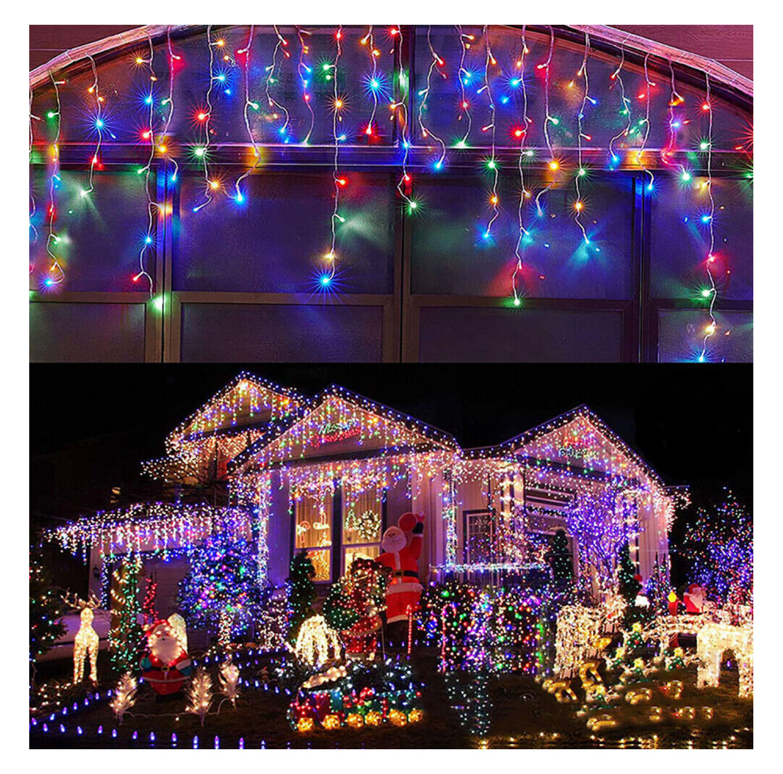 Christmas Xmas Super Bright LED Snowing Icicle Lights Fairy Indoor