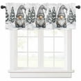 thumbnail image 1 of Christmas Xmas Valances for Windows, Tree Winter Snowflake Gnome Light Filtering Window Treatment Valances, Rod Pocket Small Curtains for Kitchen/Bathroom, 60"x14", 1 of 9