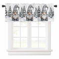 thumbnail image 1 of Christmas Xmas Valances for Windows Tree Winter Snowflake Gnome Rod Pocket Curtain Valance Window Treatment Short Curtains for Kitchen Living Room, 58"x16", 1 of 5