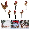thumbnail image 1 of Christmas Yard Decoration, Realistic Metal Chicken with Santa Hat, Outdoor Farm Animal Decor, 1 of 6