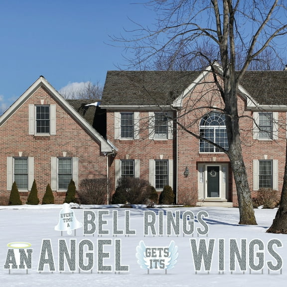 Christmas Yard Decorations: Every Time A Bell Rings an Angel Gets Its Wings Yard Decoration Letters 22pcs with Stakes, 13393