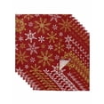 thumbnail image 1 of Christmas Yellow Snowflake Cloth Napkins Set of 8 Reusable Dinner Napkins, Winter Xmas Classic Red Cocktail Napkin Washable Table Napkins for Wedding/Holiday Party/Baby Shower 20"x20", 1 of 7