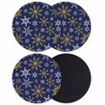 thumbnail image 1 of Christmas Yellow Snowflake Coasters Set of 4, Absorbent Coasters for Drinks, Winter Xmas Blue Simple Coaster for Desk Coffee Table Protection, Home Decor House Warming Gifts 4", 1 of 8
