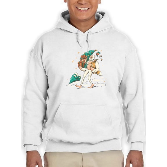 Christmas Yeti Hoodie Men -Smartprints Designs, Male Medium