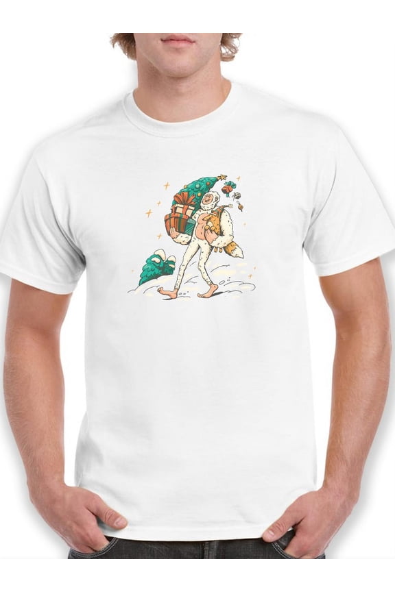 Christmas Yeti T-Shirt Men -Smartprints Designs, Male Large