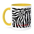 thumbnail image 1 of 3dRose, Christmas Zebra Print, 11oz Two-Tone Yellow Mug, 1 of 3