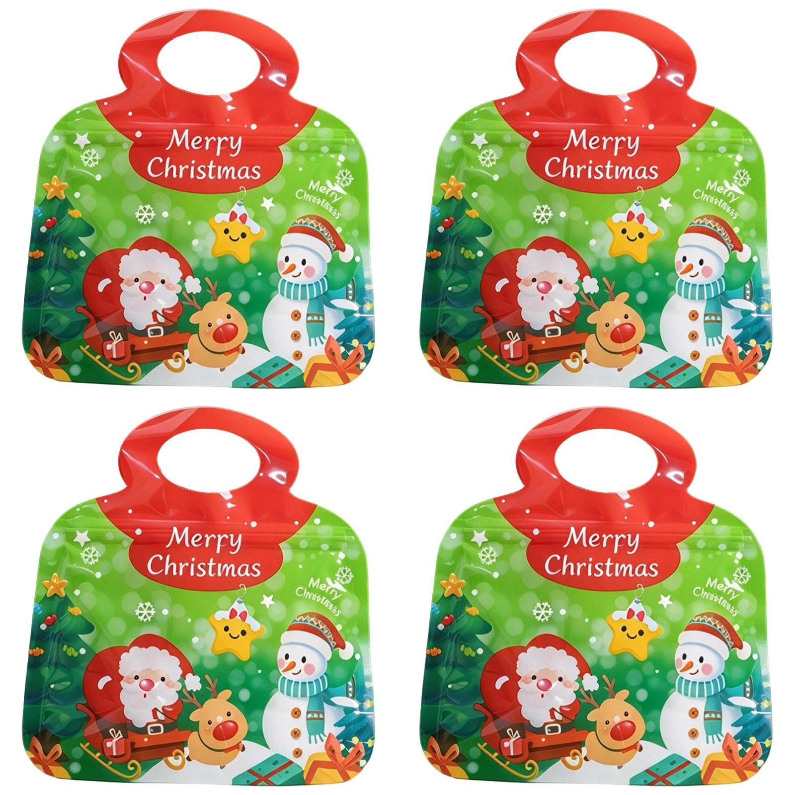 Christmas Zip Lock Bags,Christmas Zip Lock Bag with Handle,Stand Up ...