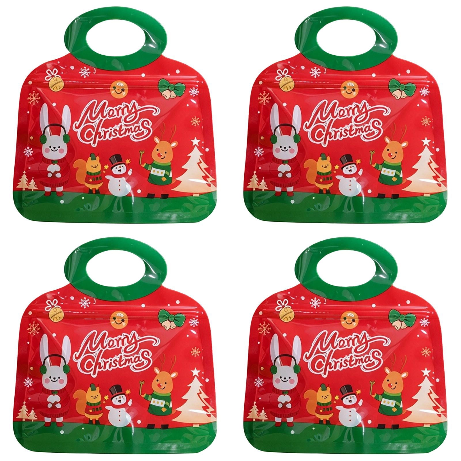Christmas Zip Lock Bags,Christmas Zip Lock Bag with Handle,Stand Up ...