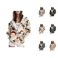 thumbnail image 1 of Christmas Zip Up Hoodies for Women 2025 Long Sleeve Xmas Santa Graphic Hooded Sweatshirt with Pockets Jacket Coat, 1 of 6