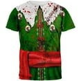 thumbnail image 1 of Christmas Zombie Attack Survivor Elf Costume All Over Mens T Shirt Multi MD, 1 of 2