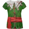 thumbnail image 1 of christmas zombie attack survivor elf costume all over womens t shirt, 1 of 2