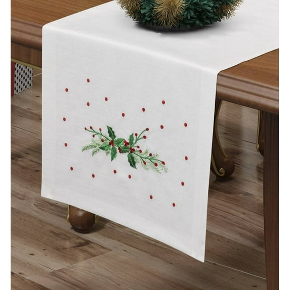 Christmas and Holiday Table Runners Colorful Festive Designs Polyester Dining Table Decor