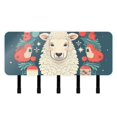thumbnail image 1 of Christmas and Sheep Mail Holder Organizer Wall Mount with Shelf Key Holder Key Rack with 5 Key Hooks for Wall Decorative, 1 of 6