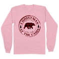 thumbnail image 1 of Christmas at the Cabin Long Sleeve Shirt Unisex 3X-Large Pink, 1 of 5